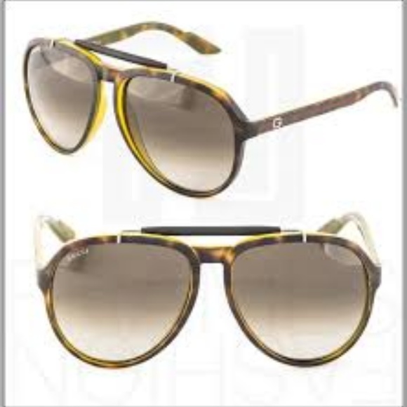 Gucci Havana Aviator Sunglasses